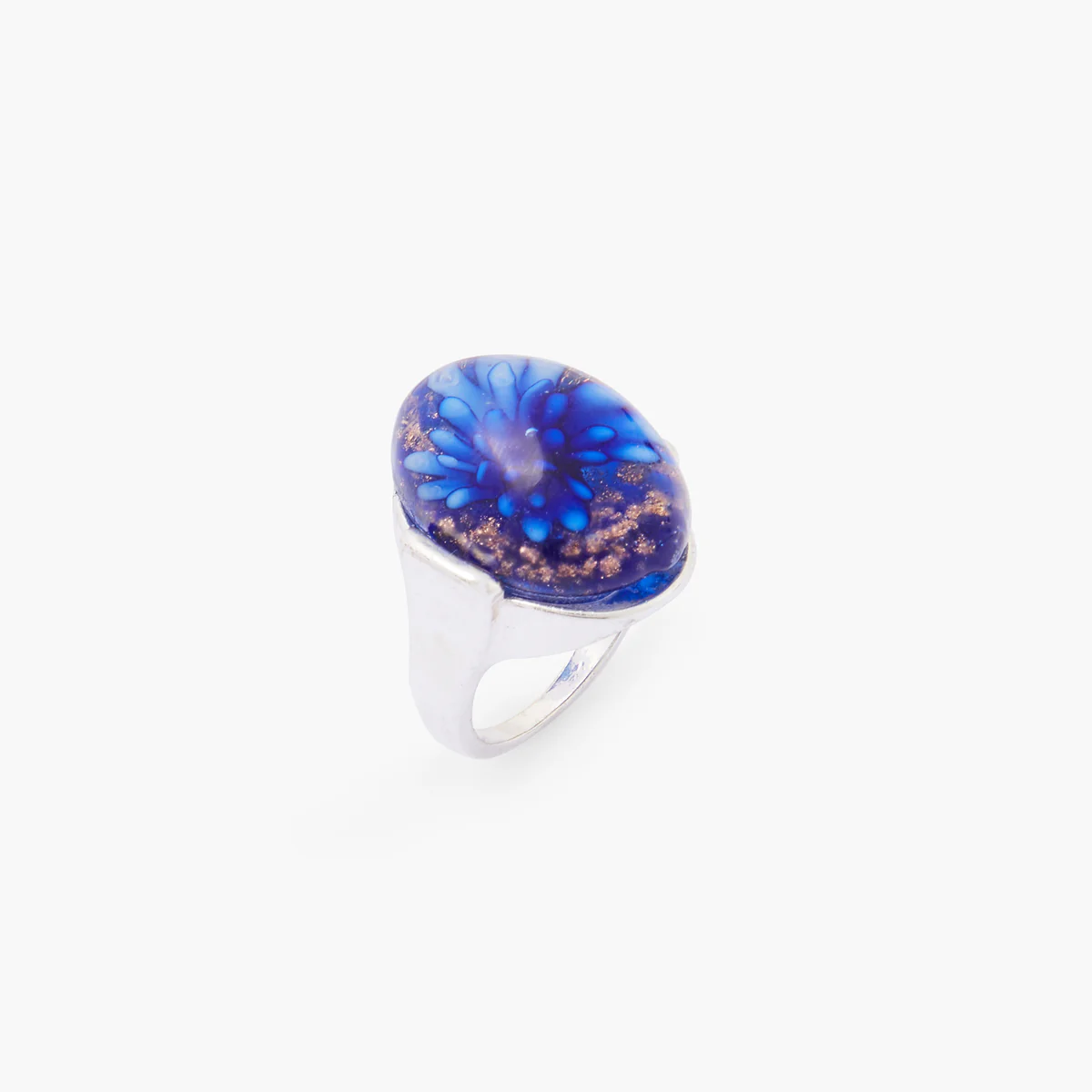 Grosse bague ovale bleue - Image 2