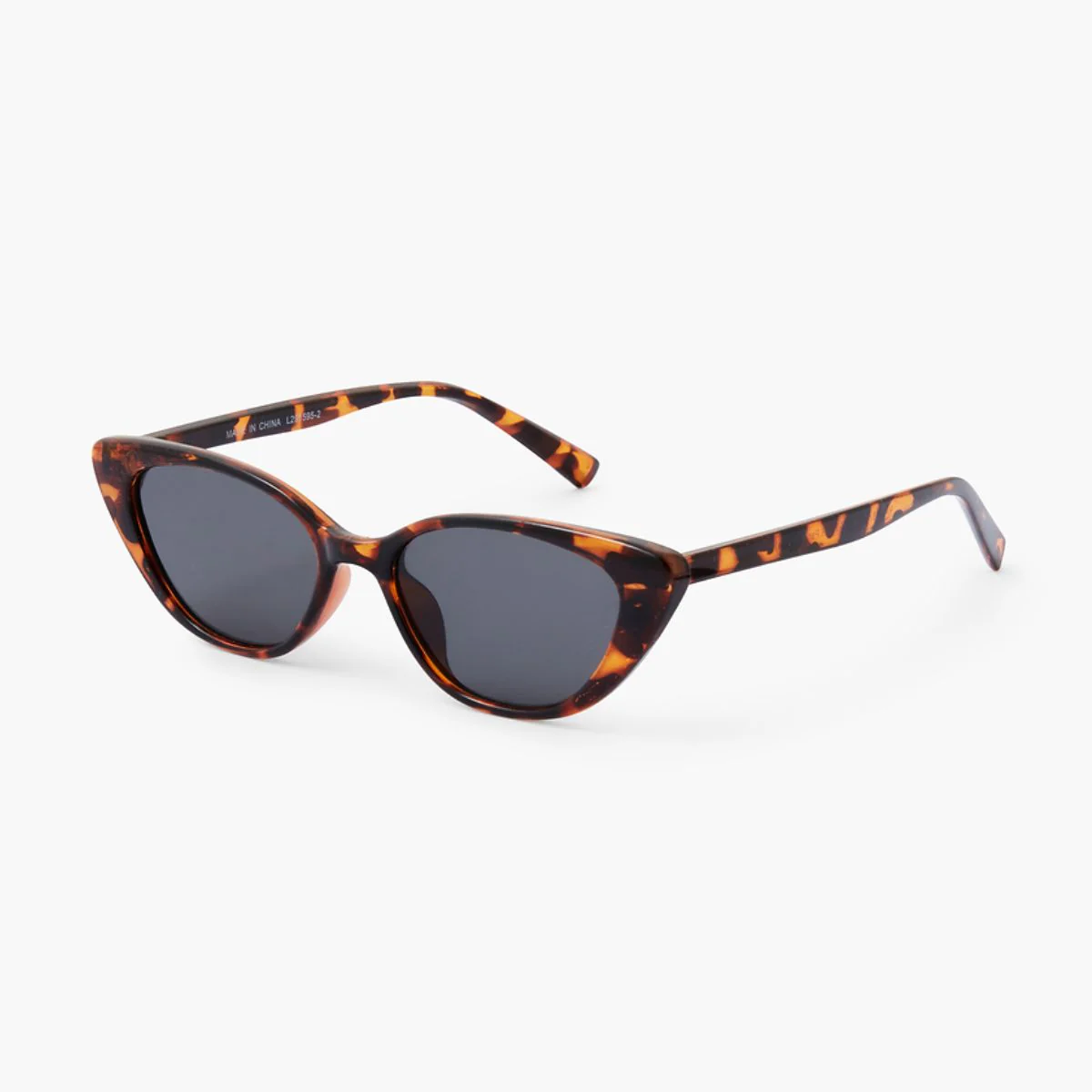 Lunettes de soleil écaille marron forme papillon - Image 2