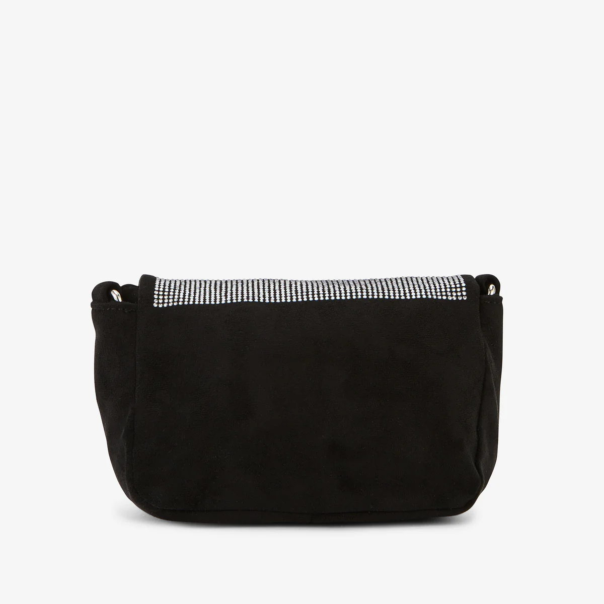 Petit sac à bandoulière effet suédé et strass - Image 3