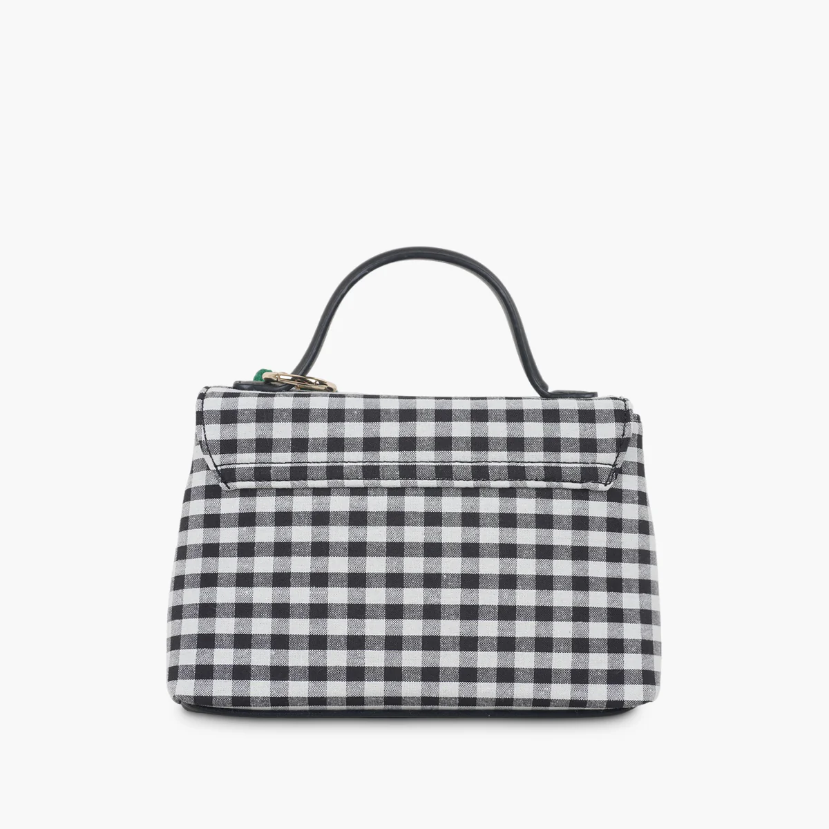 Petit sac à bandoulière motif vichy avec grigri cerise - Image 4