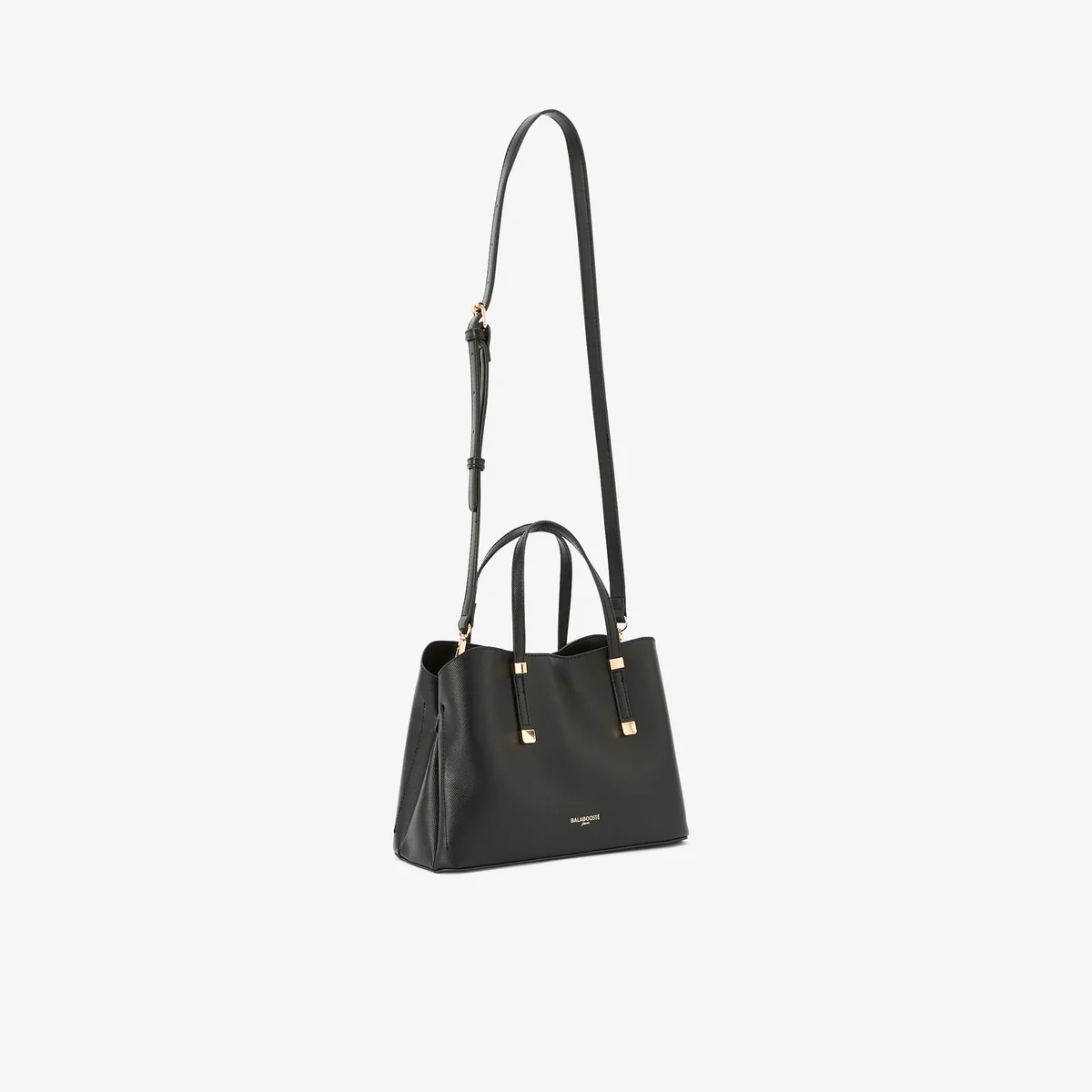 Petit sac à main effet grainé noir - Image 3