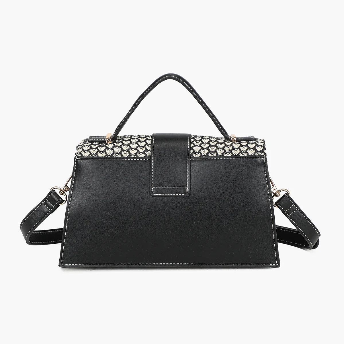 Petit sac cartable noir avec bandoulière - Image 2