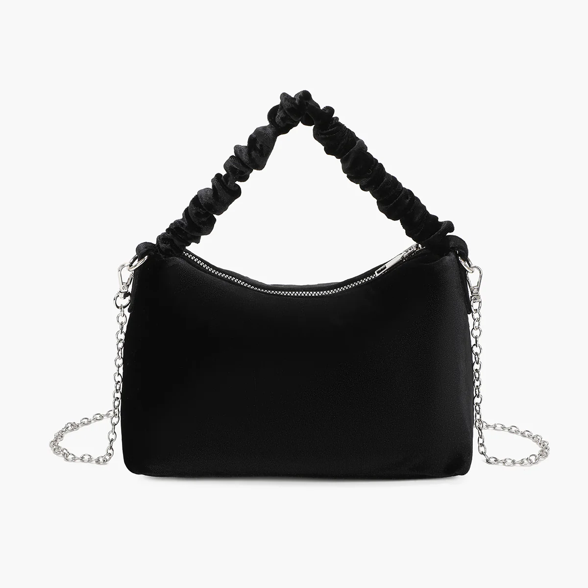 Petit sac effet velours à strass - Image 3
