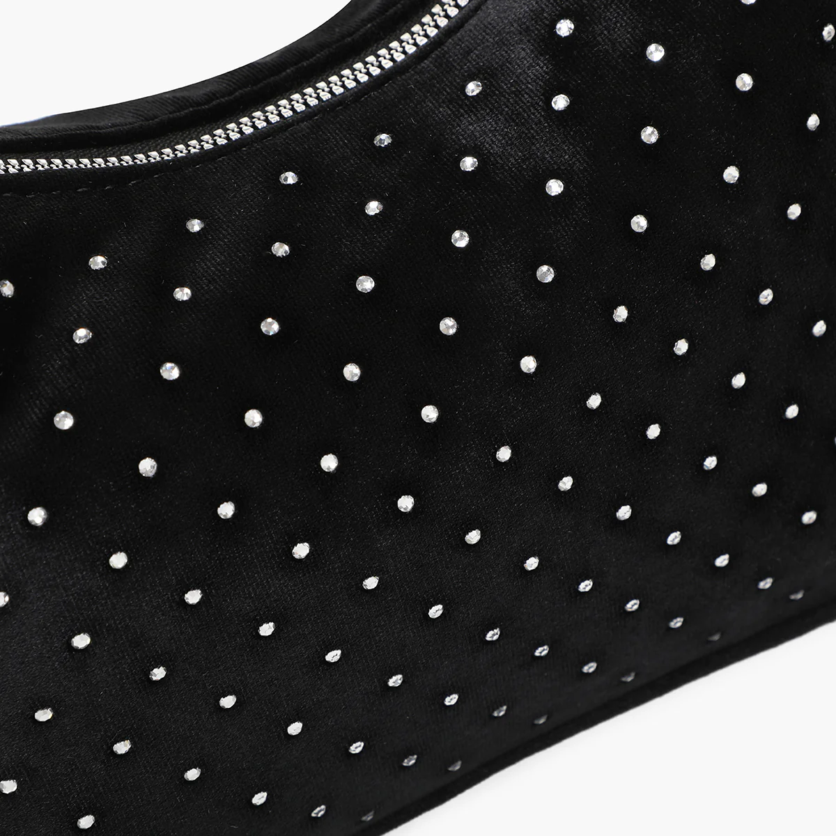 Petit sac effet velours à strass - Image 6