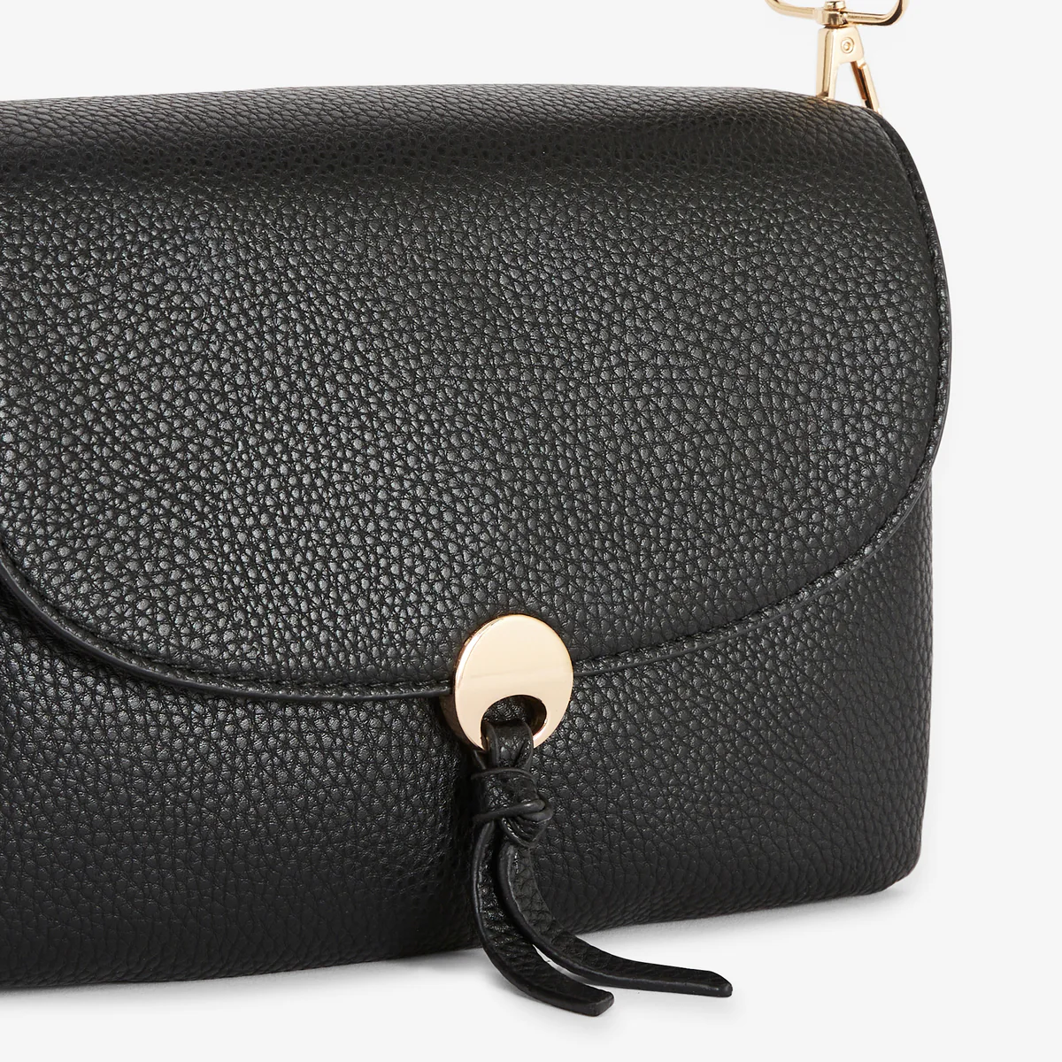Petit sac noir avec bandoulière à motif géométrique - Image 5