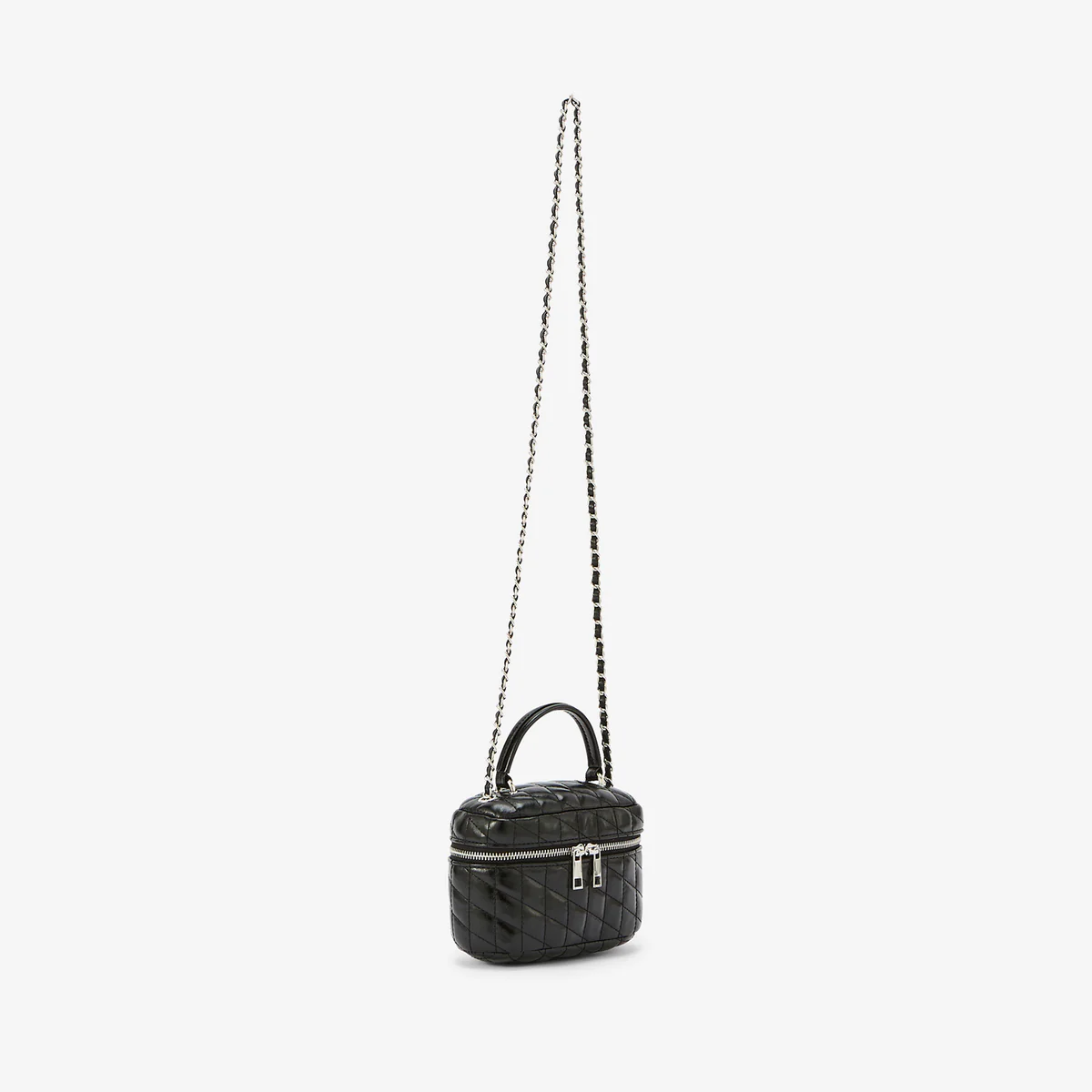 Petit sac noir matelassé avec chaîne - Image 3