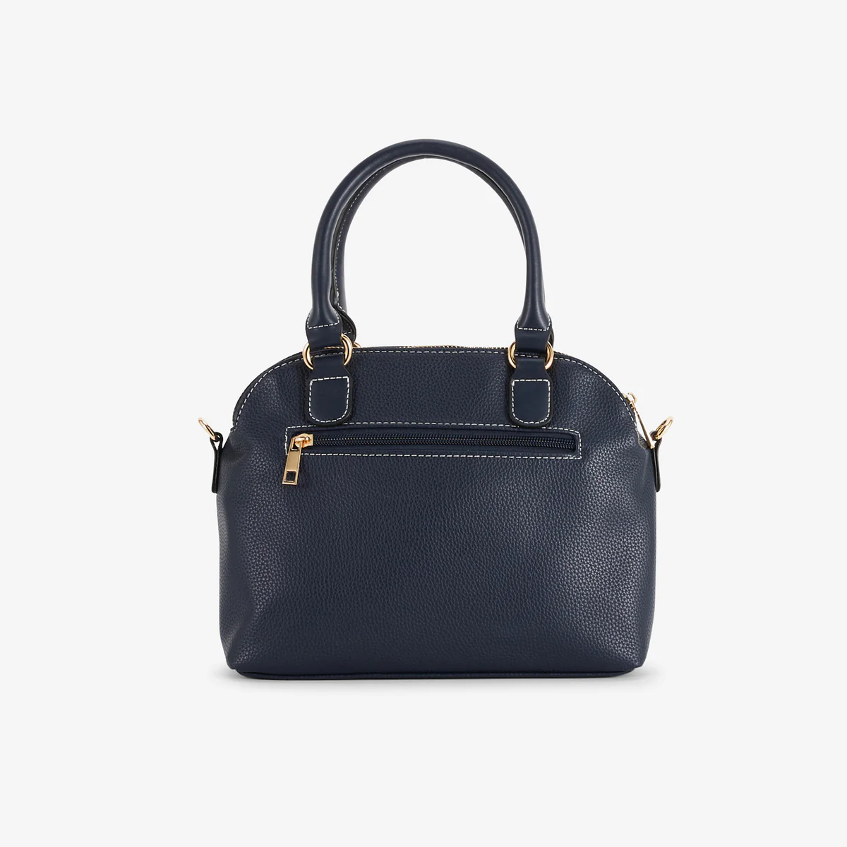 Petit sac porté main bleu avec grigri de perles - Image 3