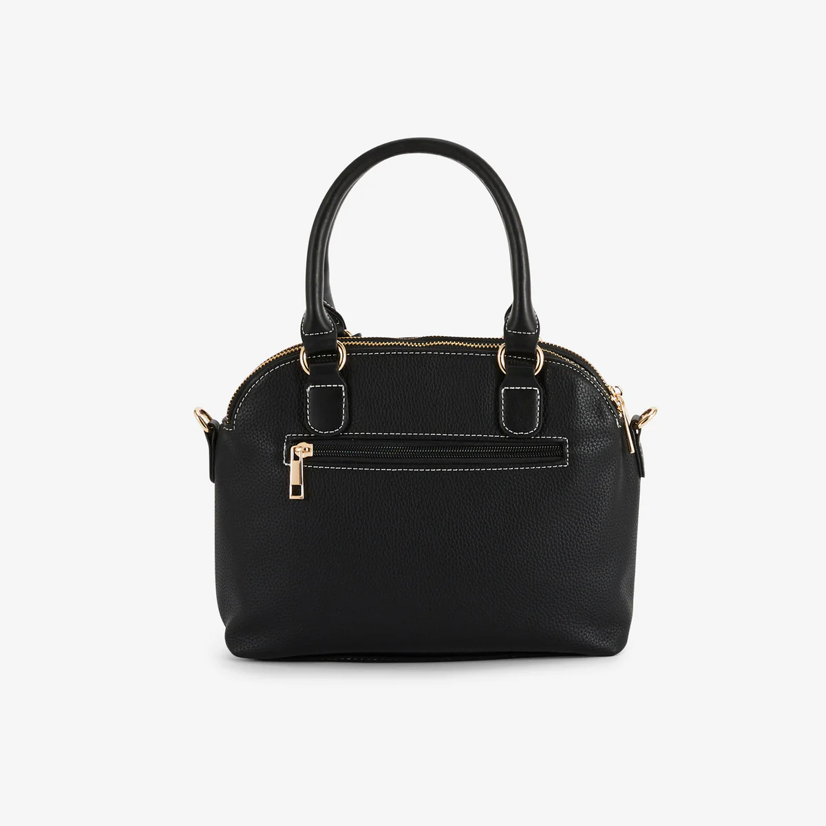 Petit sac porté main noir avec grigri de perles - Image 2