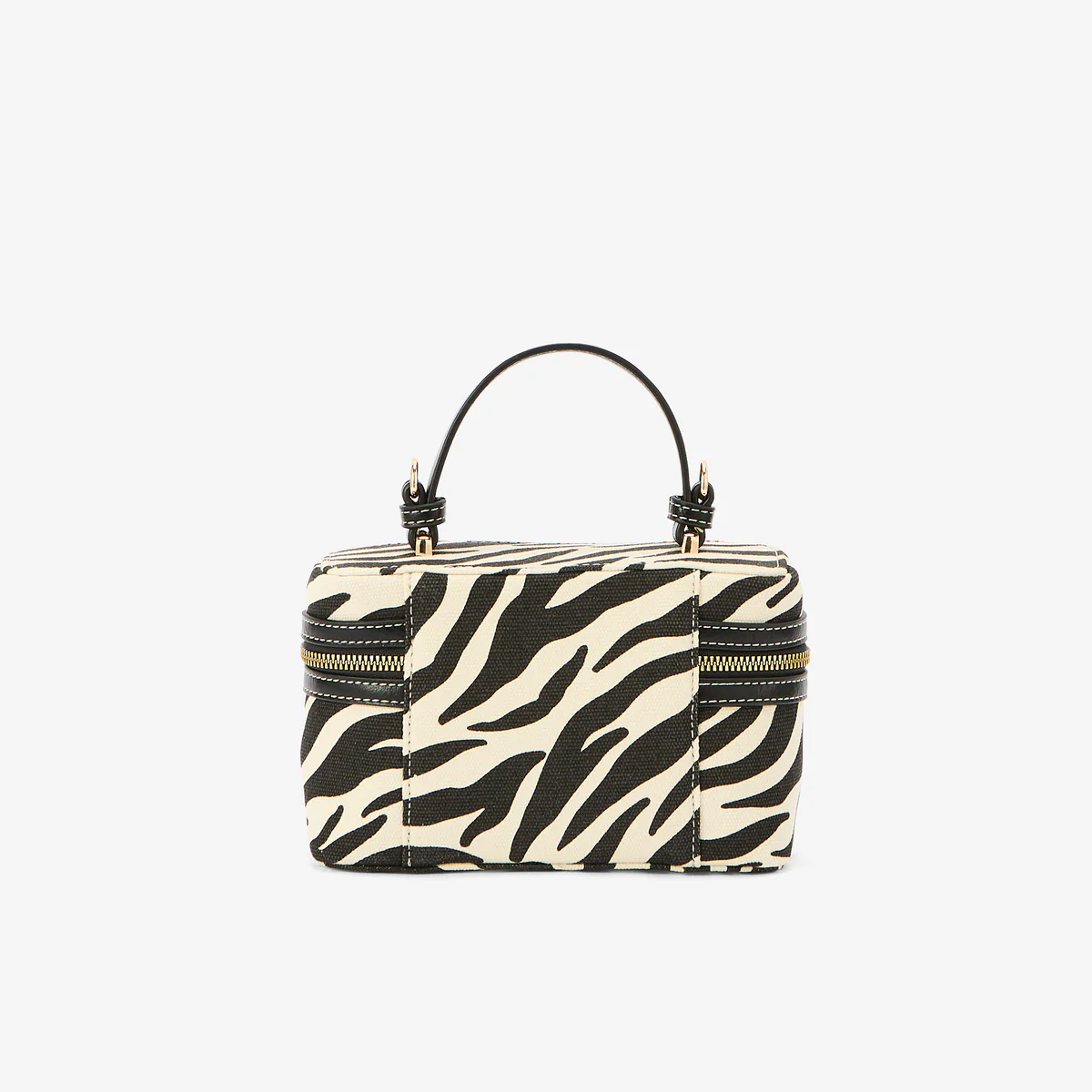 Petit sac vanity à motif zèbre avec bandoulière - Image 3