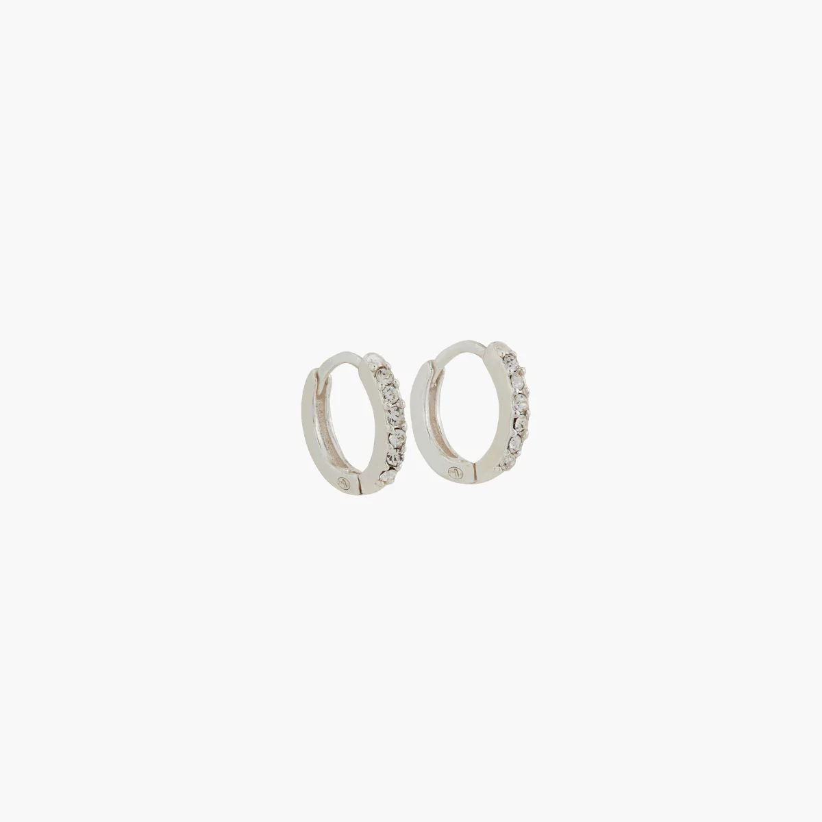Petites créoles strass - argent garanti 925