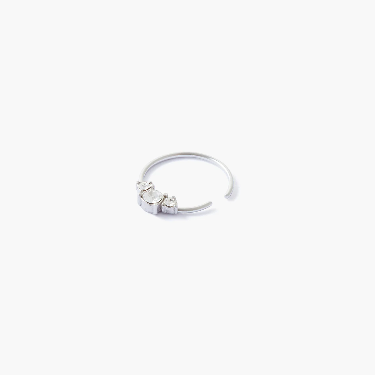 Piercing helix/tragus anneau 10 mm acier chirurgical et strass