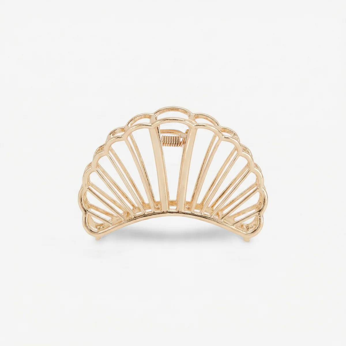 Pince à cheveux coquillage doré