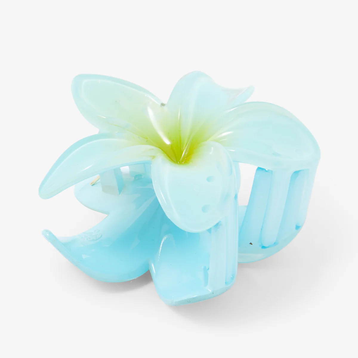 Pince à cheveux fleur tropicale bleue - Image 2