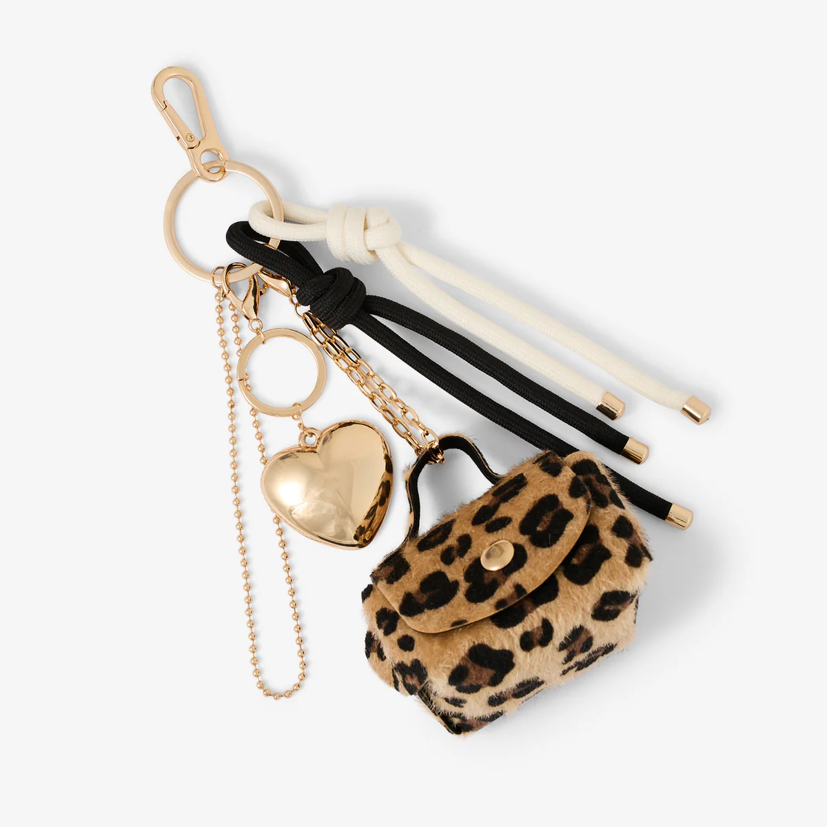 Porte-clés cœur et sac léopard - Image 3