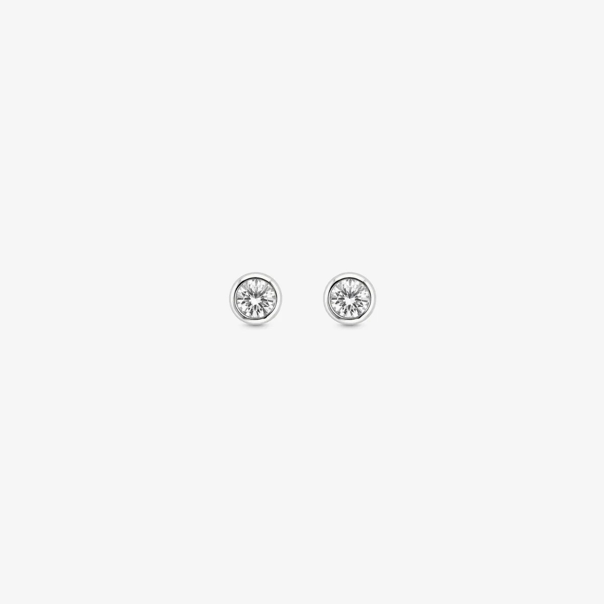 Puces d'oreilles Argent Garanti et zirconium - argenté