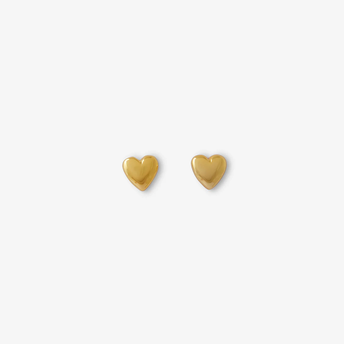 Puces d'oreilles cœur dorées - argent garanti 925