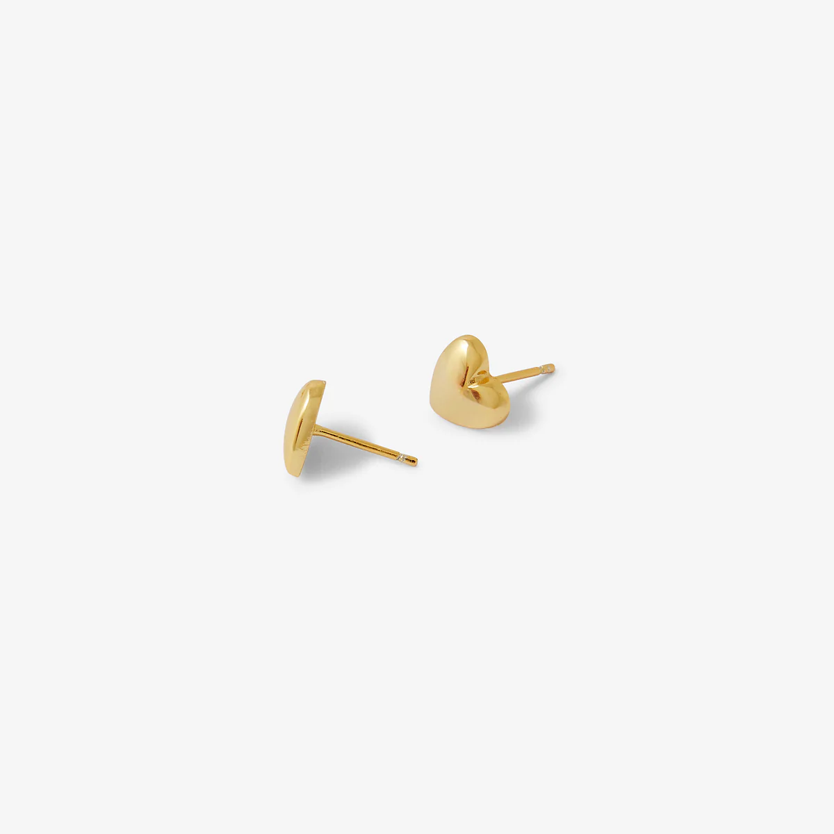 Puces d'oreilles cœur dorées - argent garanti 925 - Image 2