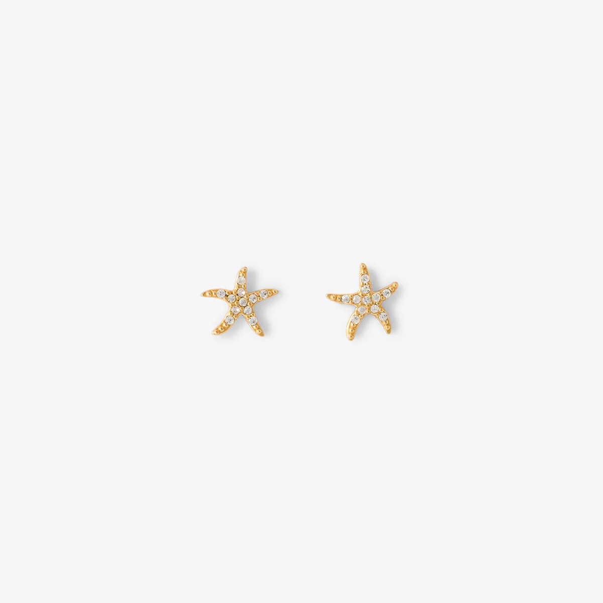 Puces d'oreilles étoile de mer en argent garanti doré