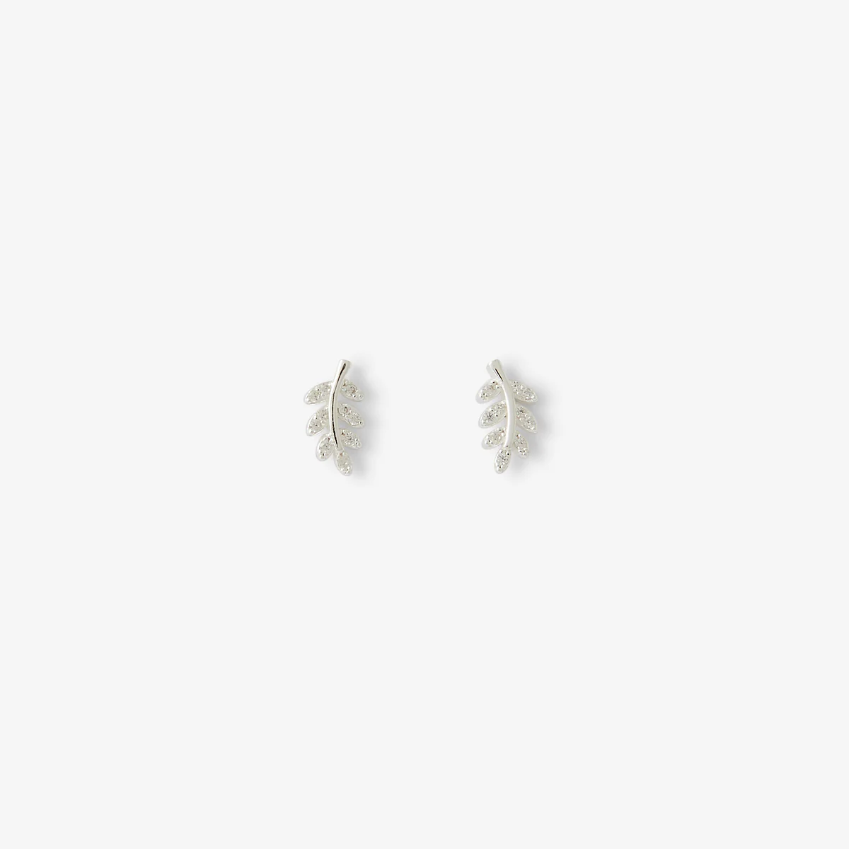 Puces d'oreilles feuilles argentées - argent garanti 925