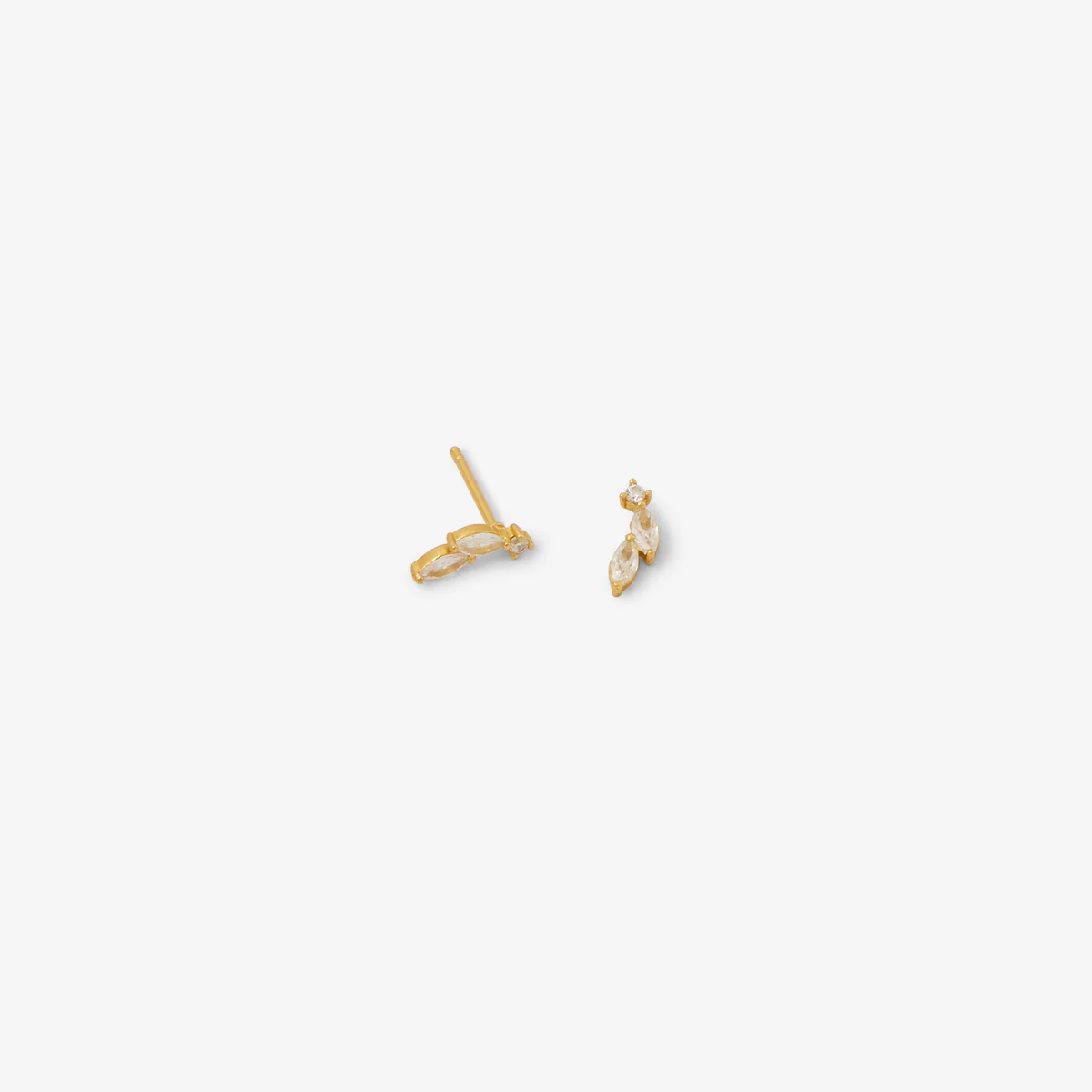 Puces d'oreilles zircon et argent garanti 925 doré - Image 2