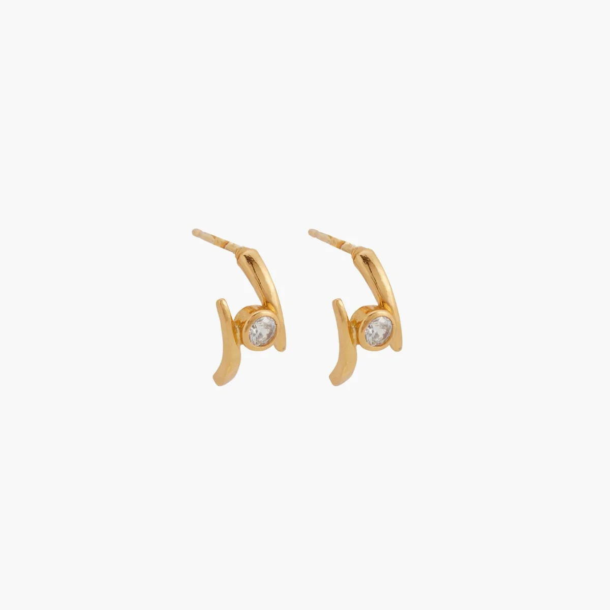 Puces d'oreilles zircon et Argent Garanti 925 doré - Image 2