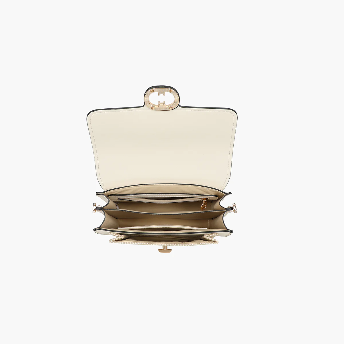 Sac à bandoulière bi-matière ivoire - Image 5