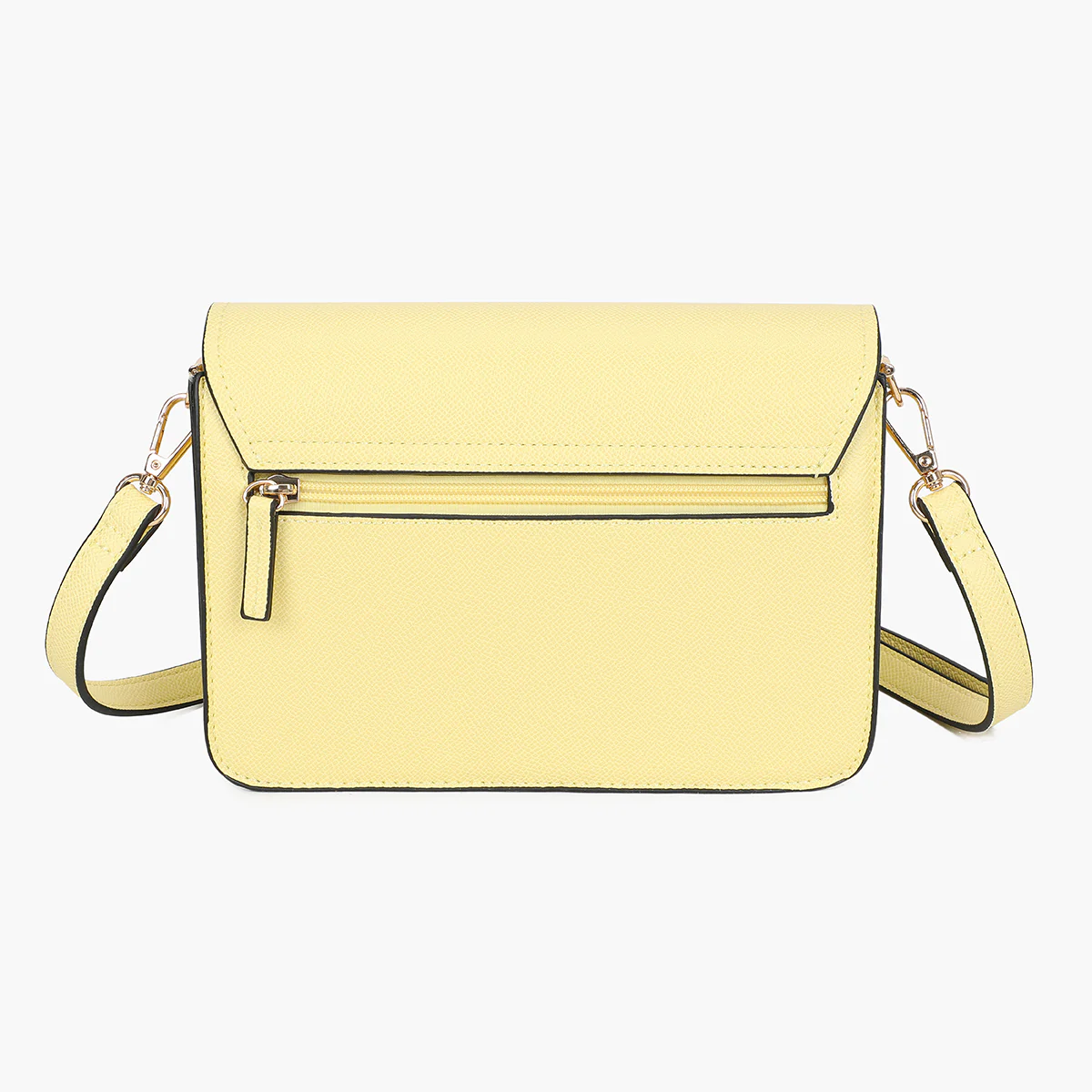 Sac à bandoulière jaune beurre - Image 3