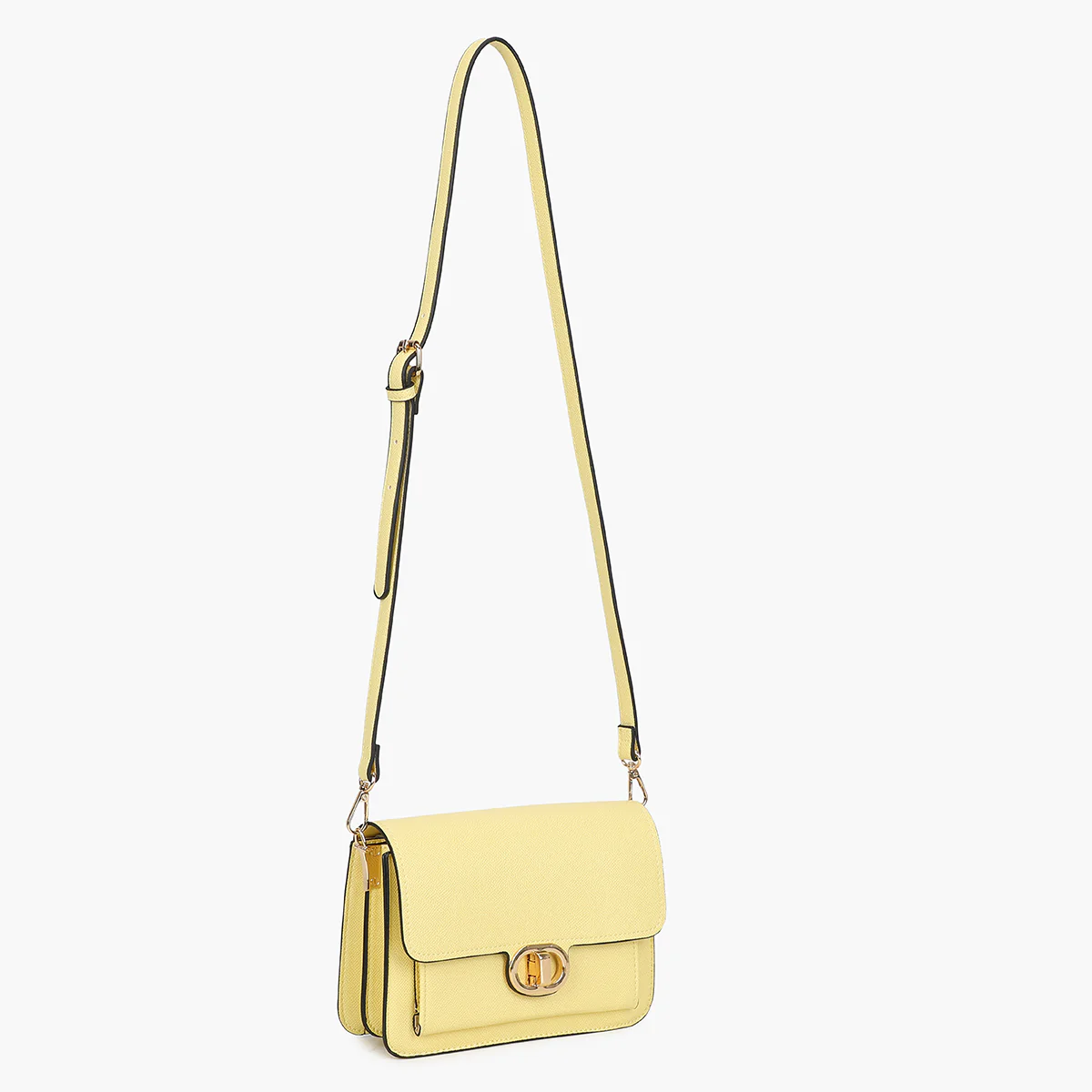 Sac à bandoulière jaune beurre - Image 4