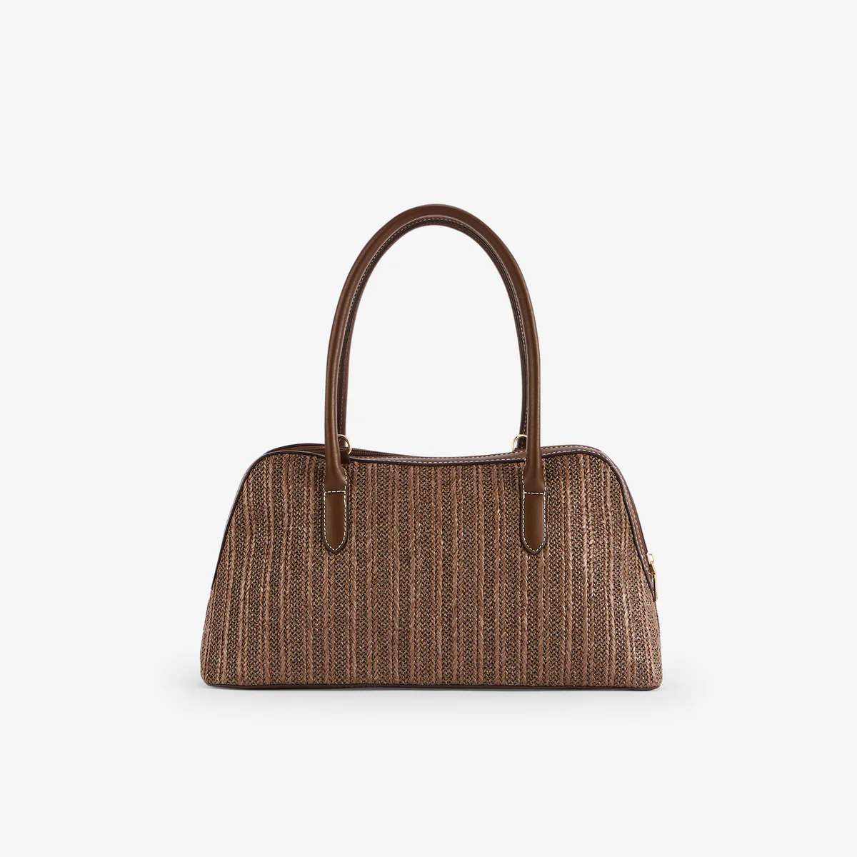 Sac bowling effet paille marron - Image 3