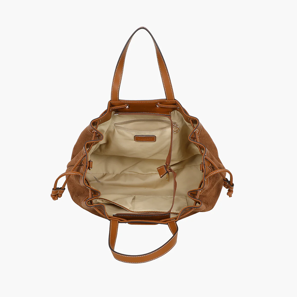 Sac bowling effet suédé camel - Image 4
