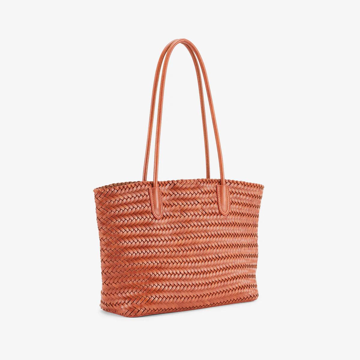 Sac cabas tressé camel - Image 4