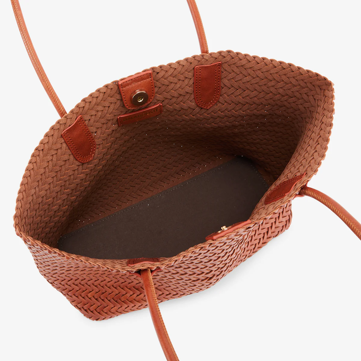 Sac cabas tressé camel - Image 5