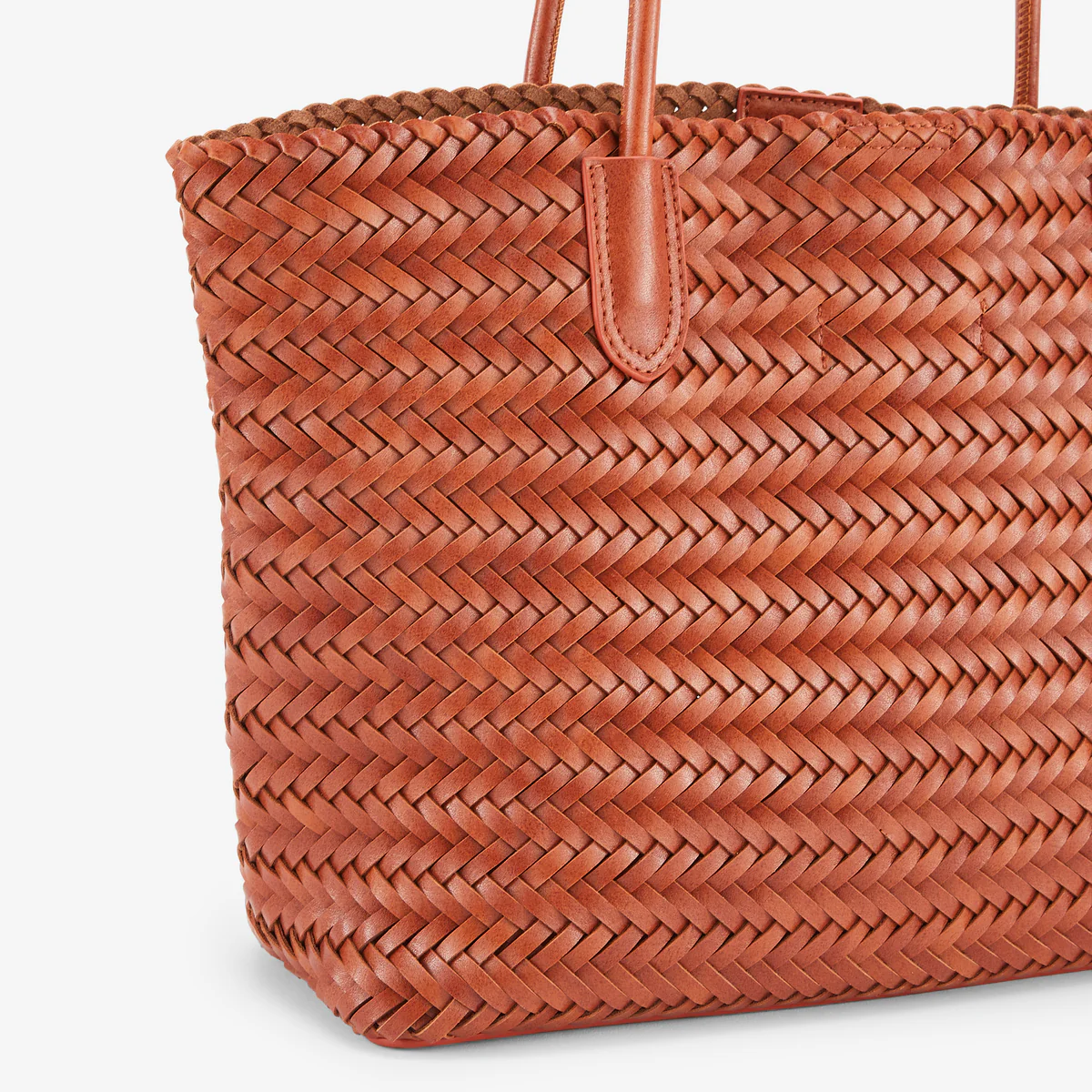 Sac cabas tressé camel - Image 6