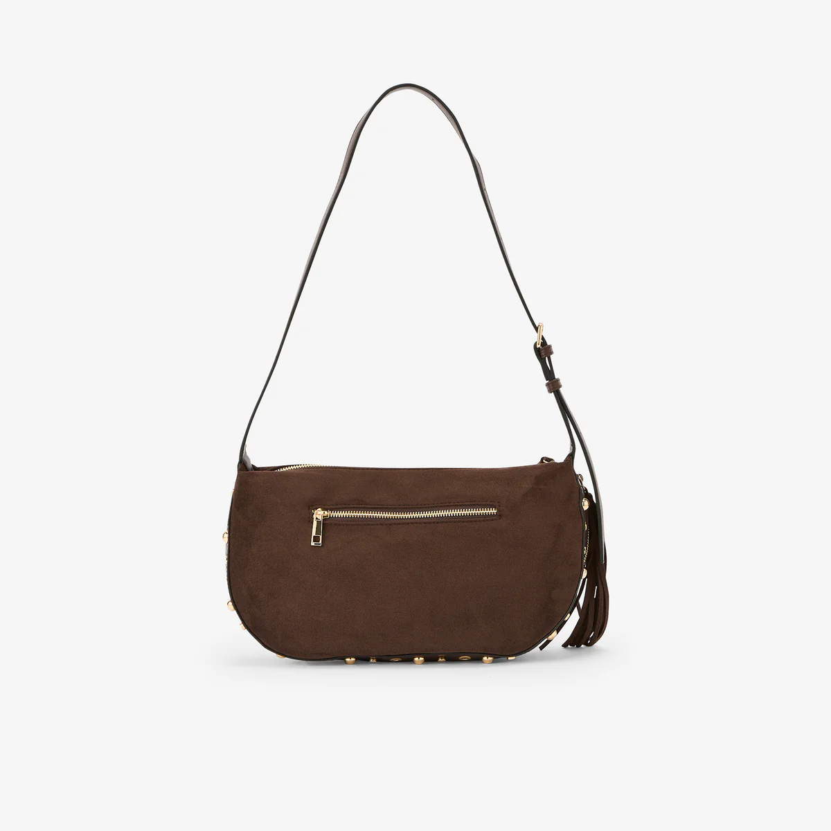 Sac effet suédé marron à franges - Image 2