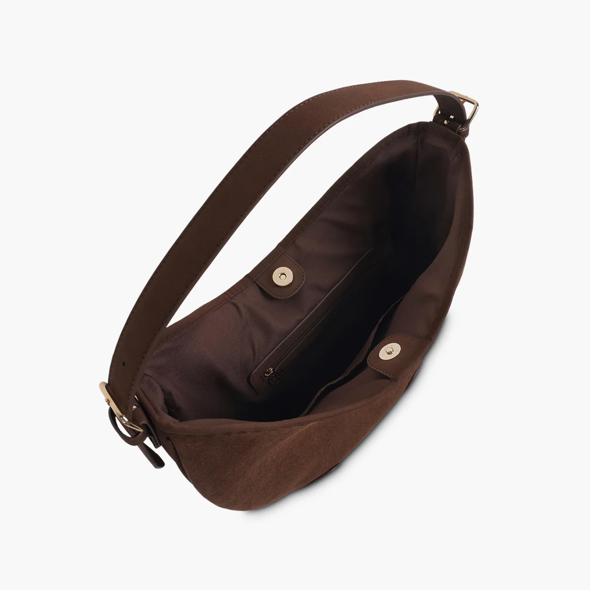 Sac marron effet suédé - Image 4