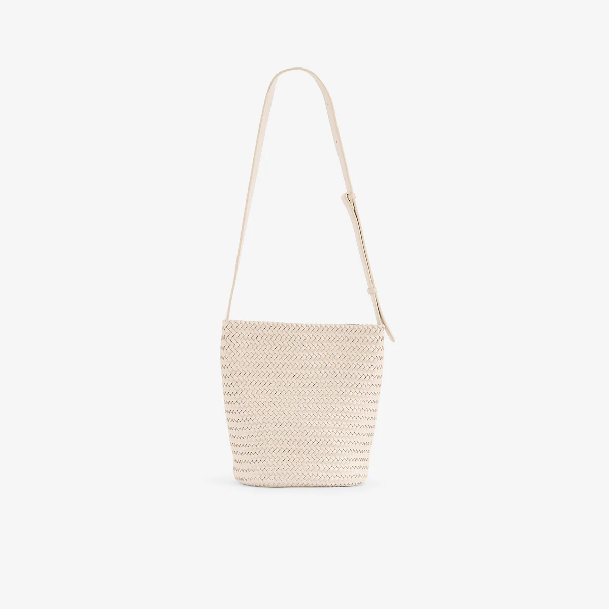 Sac seau tressé écru - Image 3