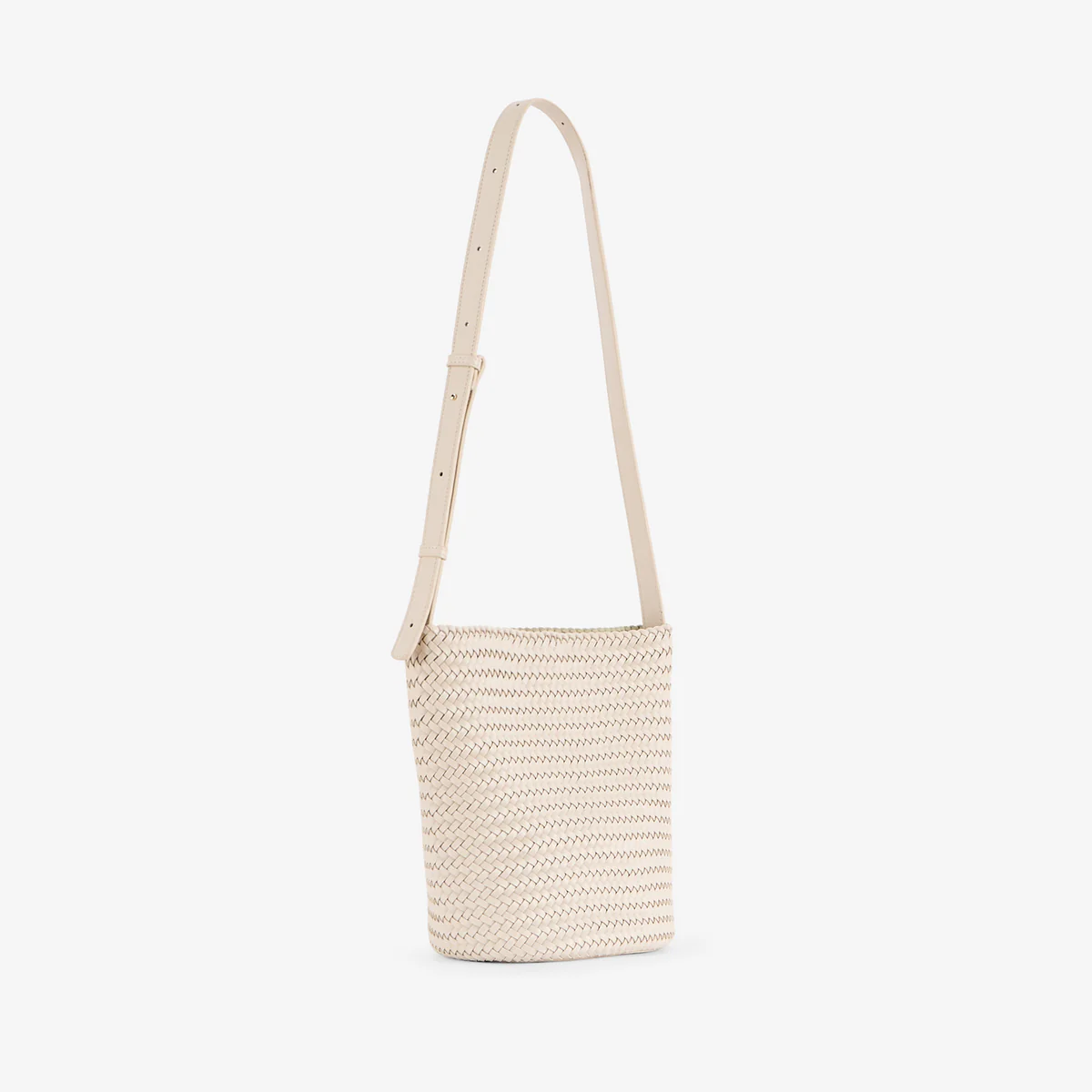 Sac seau tressé écru - Image 4