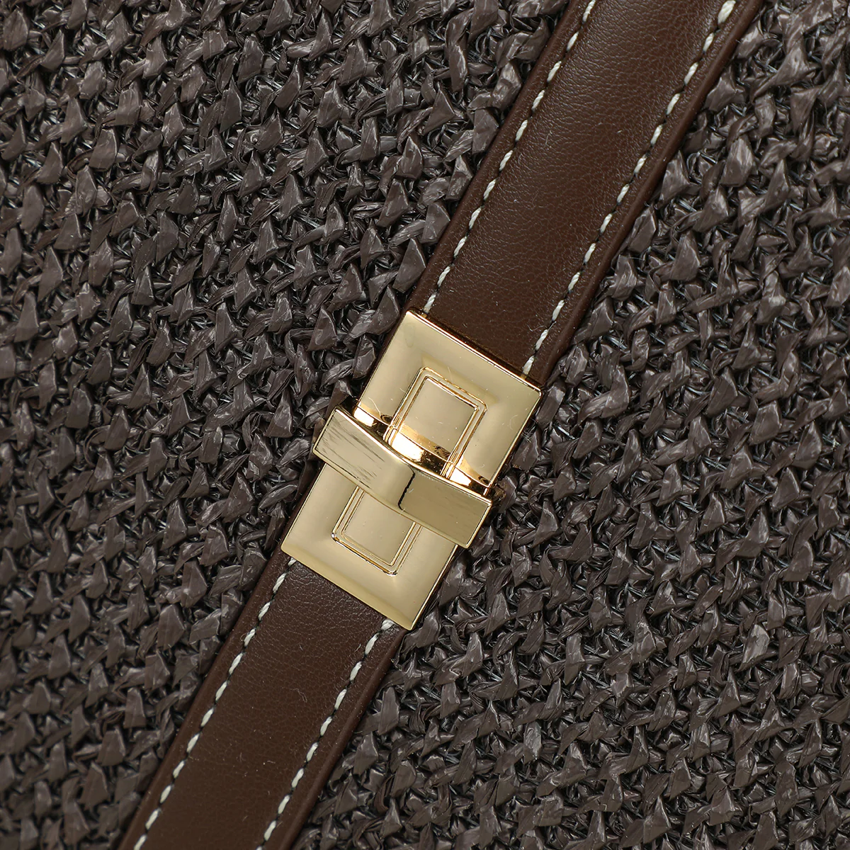 Sac souple marron en textile avec poignée - Image 6
