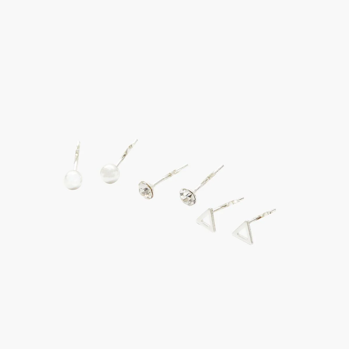 Set 3 paires de puces d'oreilles Argent Garanti 925 - Image 2