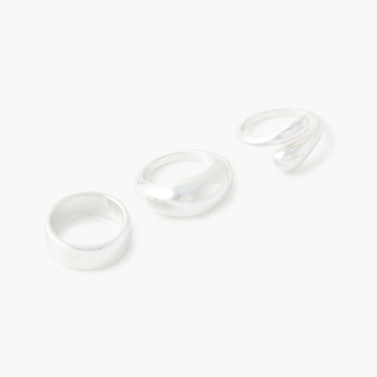 Set de 3 bagues argentées - Image 3