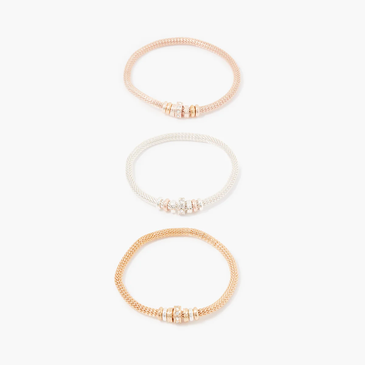 Set de 3 bracelets élastiques chaine