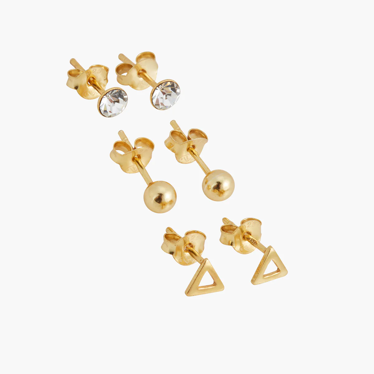 Set de 3 puces d'oreilles Argent Garanti - Image 2