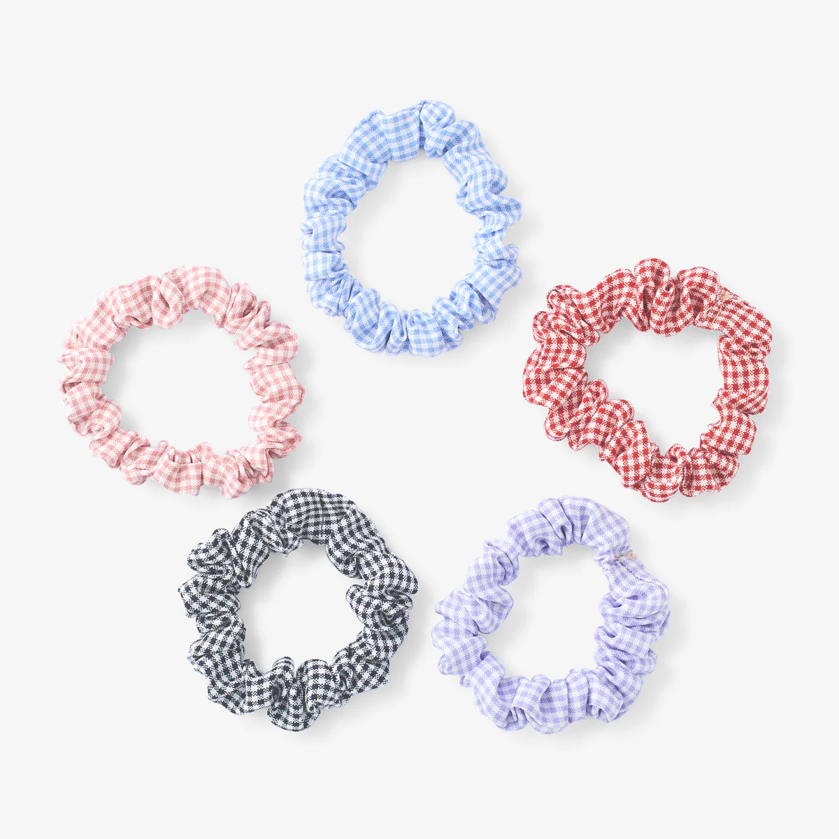 Set de 5 chouchous motif vichy - Image 3