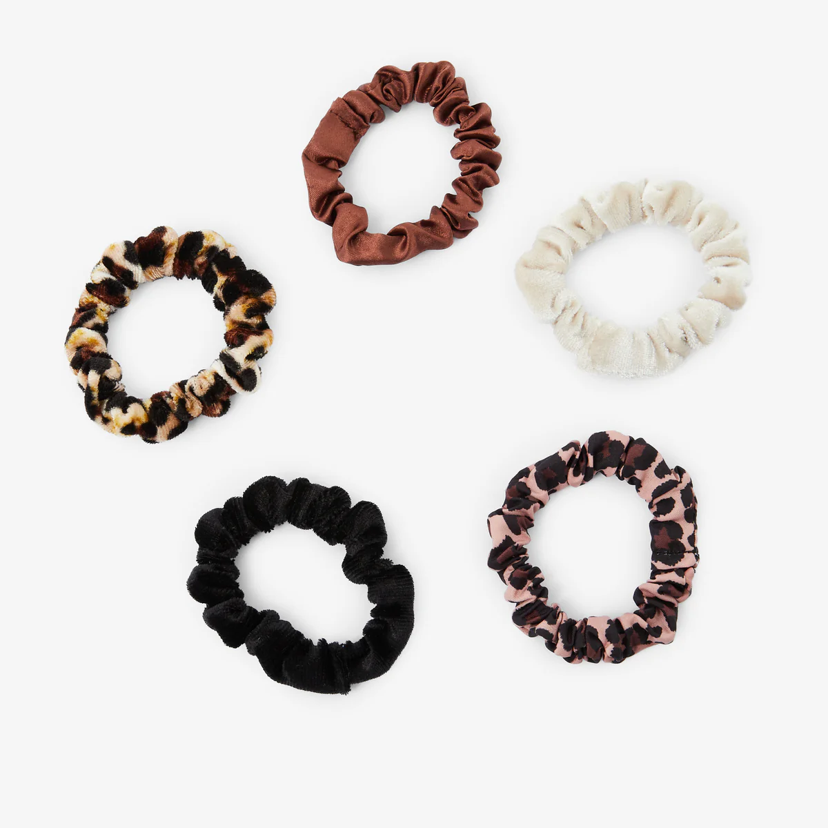 Set de 5 chouchous velours multicolores - Image 3