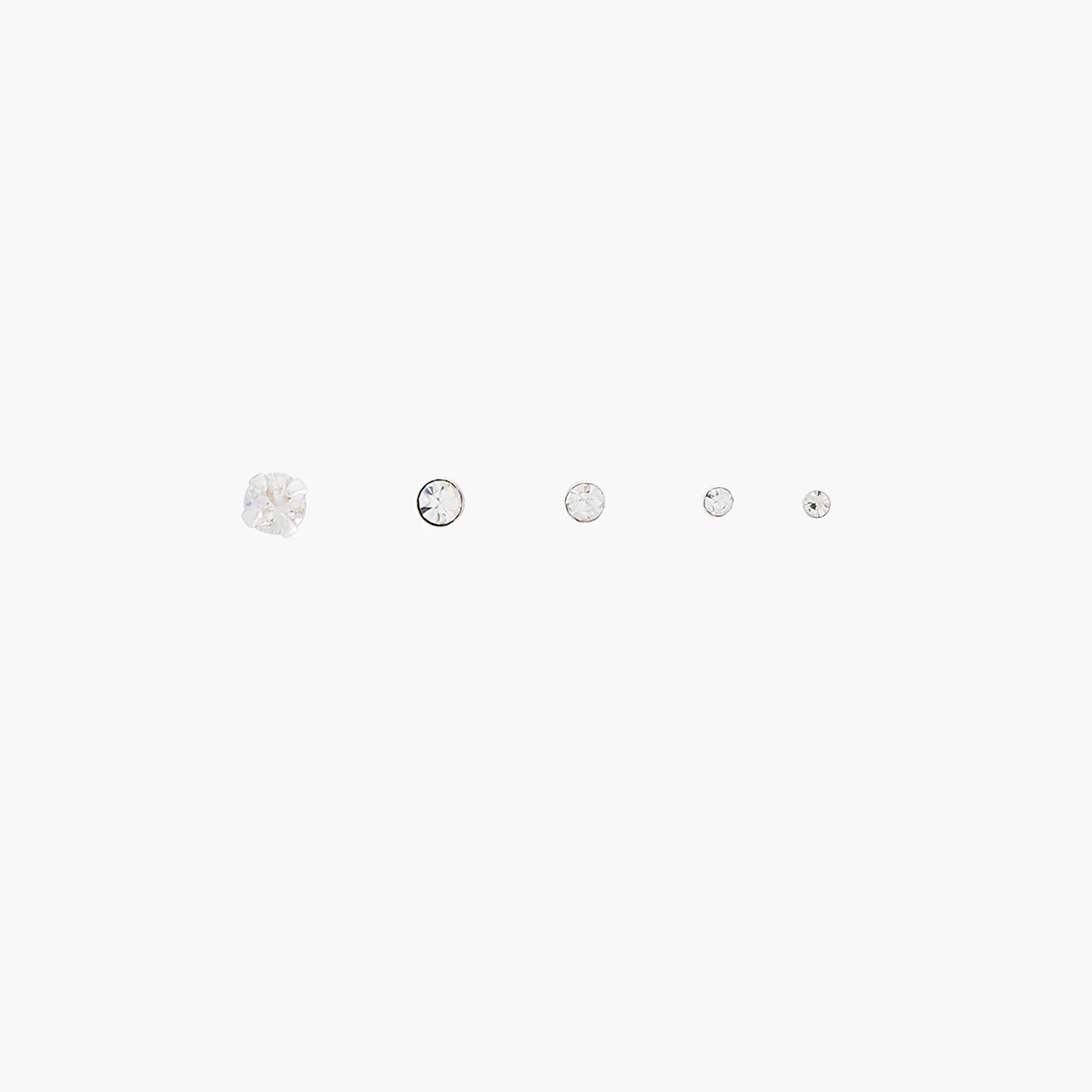 Set de 5 piercings nez strass de zircon et argent garanti 925
