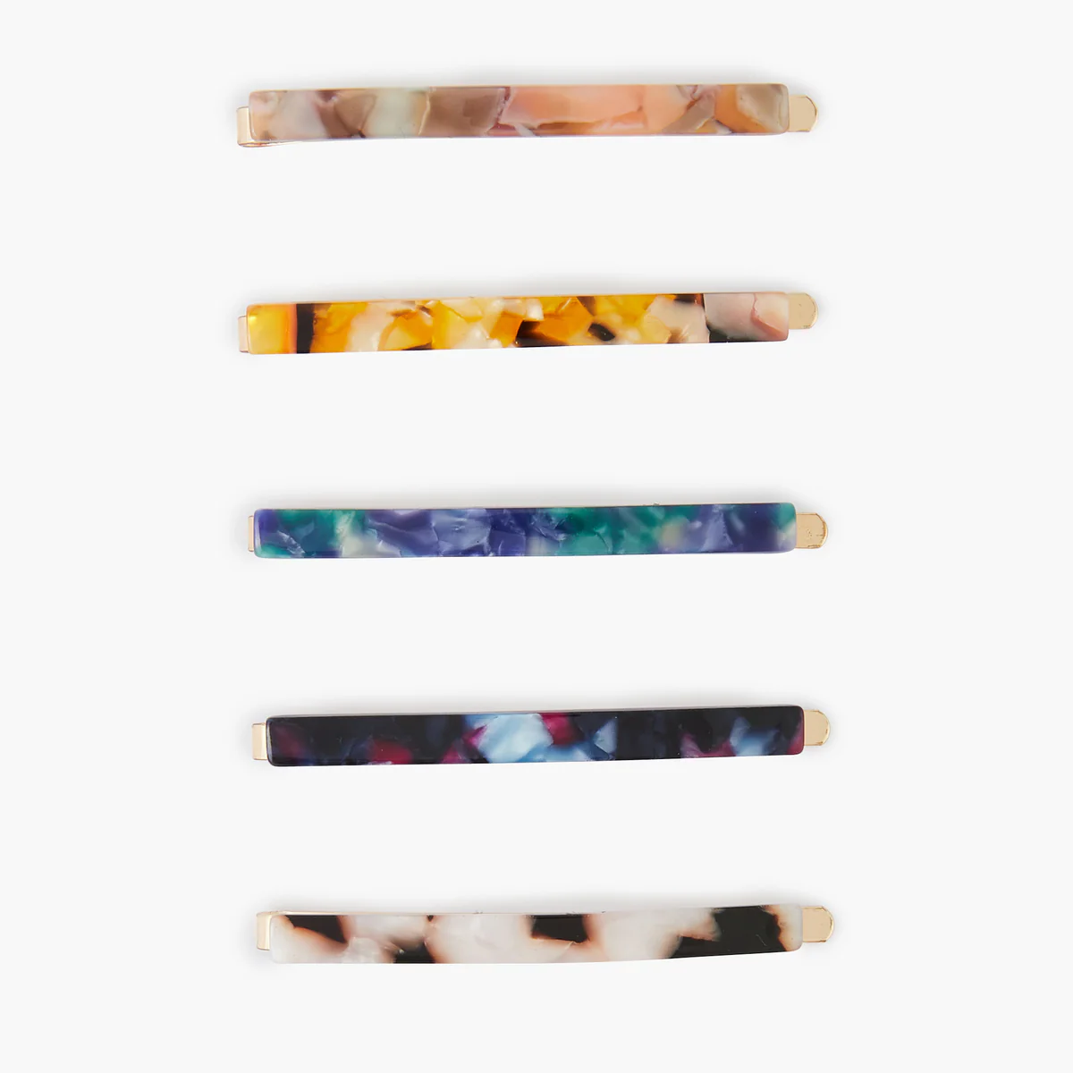Set de 5 pinces Ă cheveux multicolores