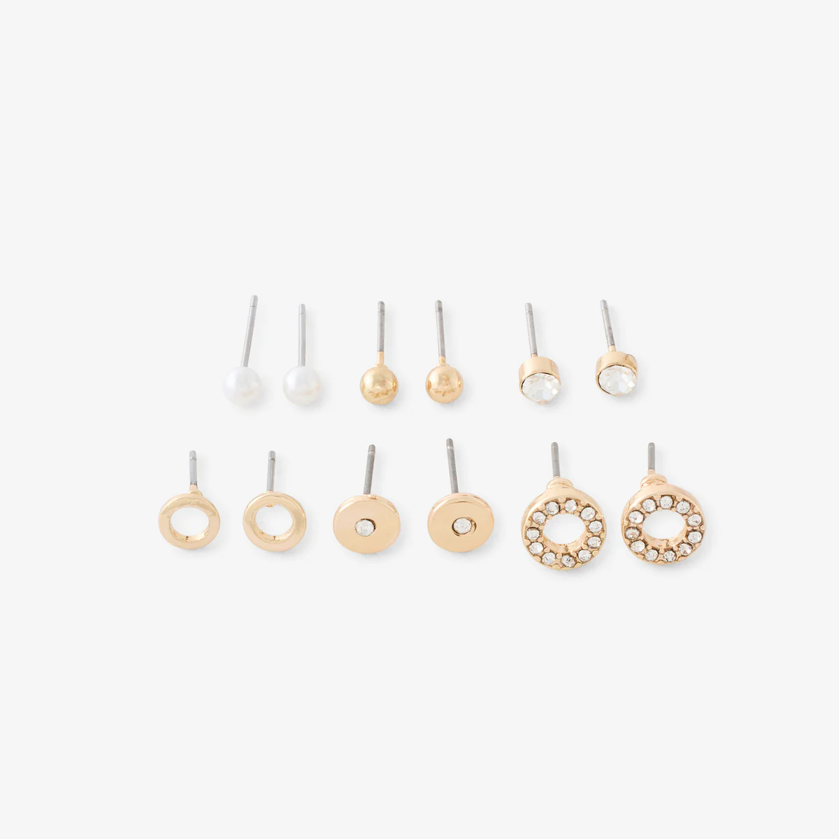 Set de 6 paires de puces d'oreilles perles - Image 2