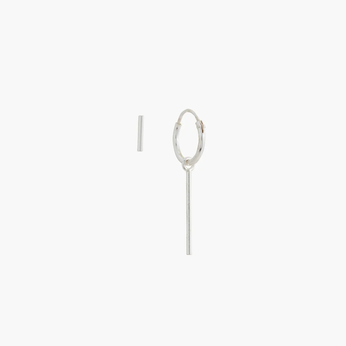 Set de boucles d'oreilles : 1 puce + 1 mini créole argent 925